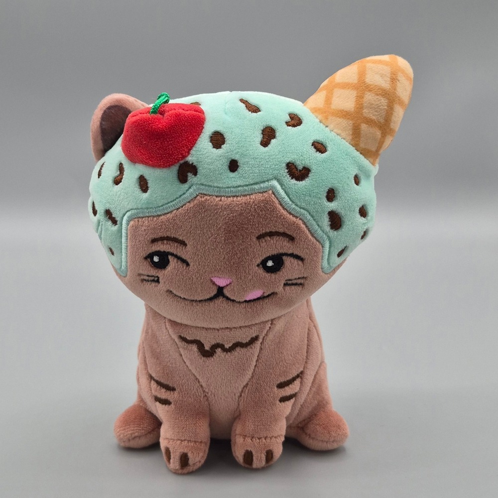 Moriah Elizabeth Cathy the Cat Ice Cream Plush Pink Mint Green 6 Inch 2024